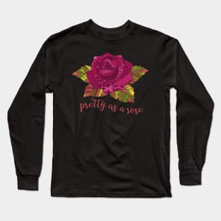 Pretty as a Rose - Purple Long Sleeve T-Shirt